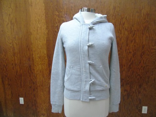 UNDERCOVER Victoria's Secret rosa felpa con cappuccio bottoni davanti grigio "Live Pink" taglia M Medium