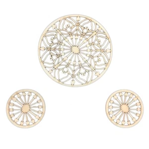 Lot de 3 rosaces rondes pour oud - Picture 1 of 2
