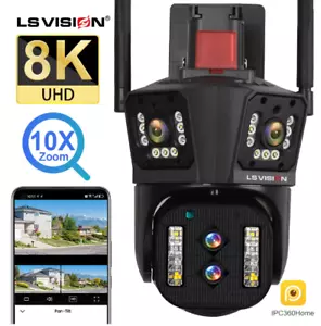 Ex Display Telecamera di Sicurezza Esterno 8K IP Camera 10X Zoom Quattro Lenti PTZ WiFi - Foto 1 di 14