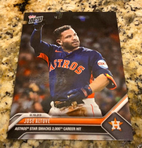 Jose Altuve 2023 Topps Now #732 Astros 2,000th Hit Baseball Card Base PR 1499