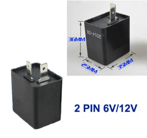 2 Stück Relais für 12V LED Blinker 2pol Blinkgeber Blink Flasher Auto KFZ - Afbeelding 1 van 5