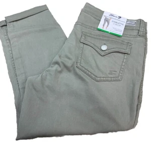Seven7 Mid Rise Starlette Skinny Crop Flap Pock Jeans Sz 18 Color Seagrass NEW - Picture 1 of 5