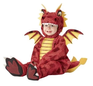 Adorable Dragon Red Animal Cute Fancy Dress Up Halloween Baby Child Costume - Picture 1 of 6
