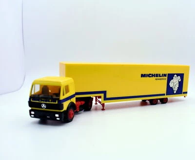 modellino camion scala 1:87 Herpa mercedes michelin modellismo collezione asta - Immagine 1 di 4