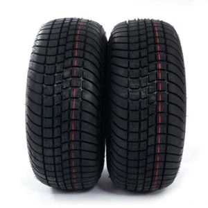 2pcs Trailer Tires & Rims 205/65-10 20.5x8-10 6 Ply LRC 5 Lug White Steel Wheel - Picture 1 of 6