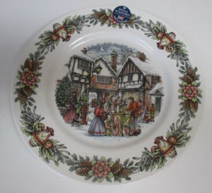 Royal Stafford Christmas Village Scene 3 Speiseteller England Neu unbenutzt - Bild 1 von 4