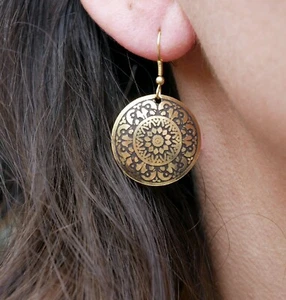 Ohrringe Orientalischer Tanz Bollywood Sari Hippie Baba Jaipur - Bild 1 von 1