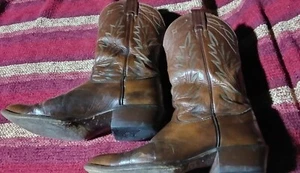 Nocona Brown Leather Cowboy Western Boots Mens Size 8 D. Made in USA - Bild 1 von 7