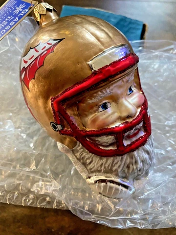 Florida State Seminoles Santa Helmet Slavic Treasures Glasscots Ornament Cover