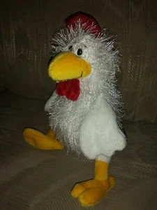 Ganz Webkinz Chicken Plush 9" Beanbag White Stuffed Animal HM205 No Code Surface - Picture 1 of 9