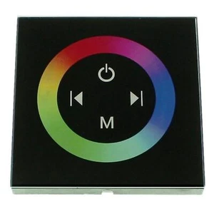 RGB LED Touch Panel Controller schwarz TM08 12...24V 288W Glas Design Optik 4-Pi - Picture 1 of 3