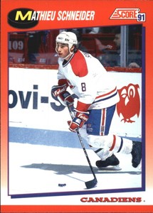 1991-92 Score Canadian Bilingual Hockey #105 Mathieu Schneider