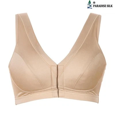 Sujetador de copa completa de seda natural con hebilla frontal Foto 1 de 2