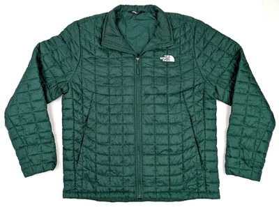 The North Face Thermoball Quilted Puffer Jacket Men L, Insulated Emerald Green - Image 1 of 4