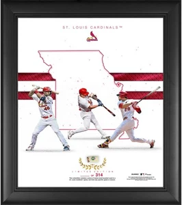 Cardinals Framed 15x17 Franchise Foundations 2023 Collage w/Piece GU Ball-LE 314 - Picture 1 of 1