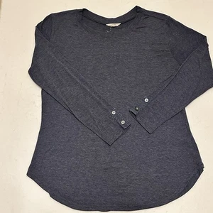 Amaryllis Heather Blue Sz XL Lace/ Button Cuff And Back Romantic Soft Feminine - Picture 1 of 8