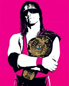 WWE GIANT 16”x20” POSTER -BRET HITMAN HART - Picture 1 of 1