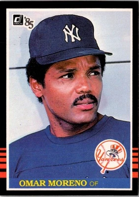 1985 Donruss Omar Moreno #591 New York Yankees Baseball Card - Image 1 of 2