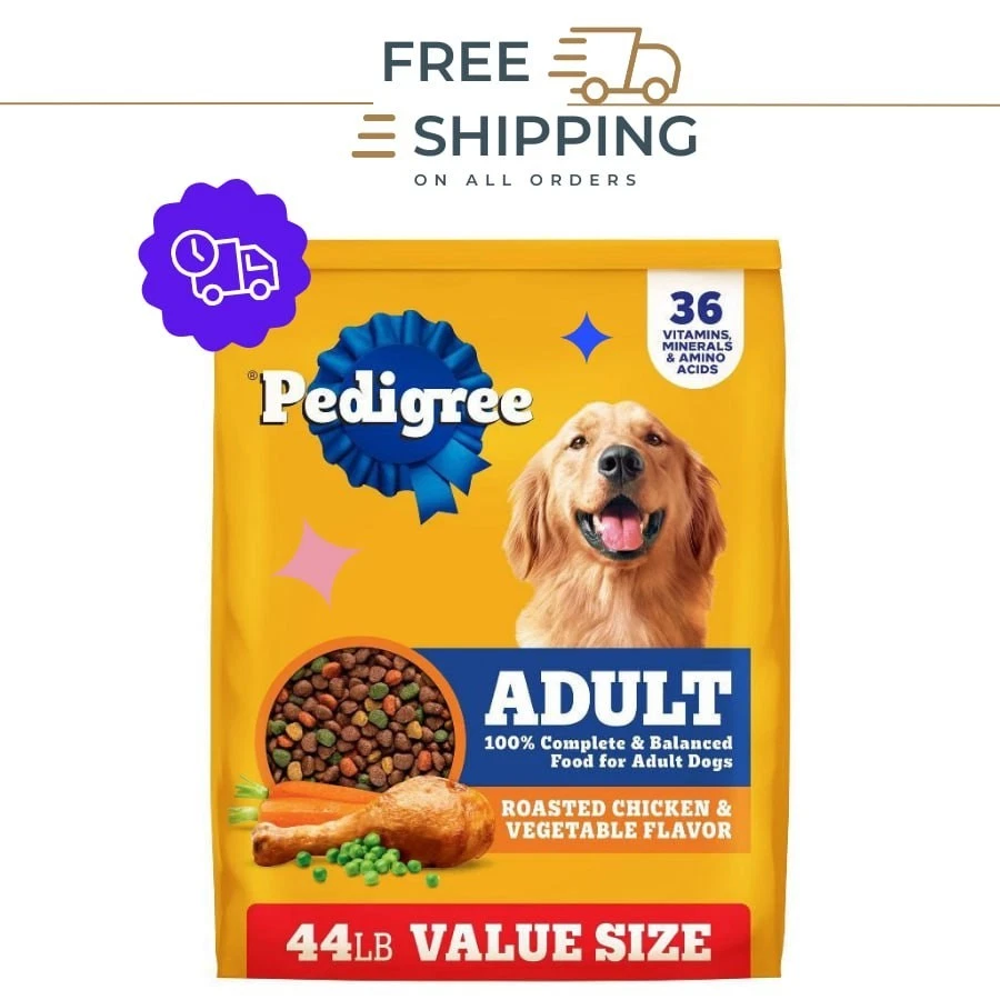 Comida seca para perros adultos Pedigree® Complete Nutrition - pollo, arroz y verduras - 44 lb. Foto 1 de 1