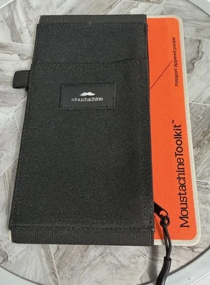 Moustachine Toolkit Black Travel Organizer Passport Card Holder Zipper Pouch - Image 1 of 4