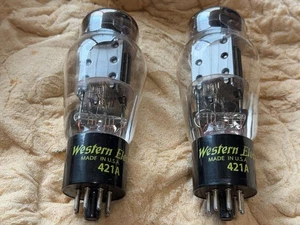 Western Electric 421A Vakuumröhren 2 Paar NOS getestet unbenutzt Vintage Röhren - Bild 1 von 5