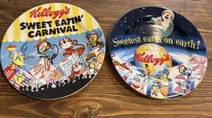 Set 2 piatti vintage Kellogg's 7-7/8" in vetro con licenza 2006 - Foto 1 di 10