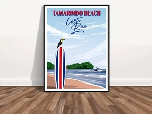 TAMARINDO BEACH COSTA RICA Wall Art Vacation Print Beach Print Poster - Picture 1 of 10