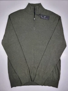 NEW American Tall 1/4 Zip Pullover Mens LT Large Tall Green Everyday Sweater NWT - Picture 1 of 11