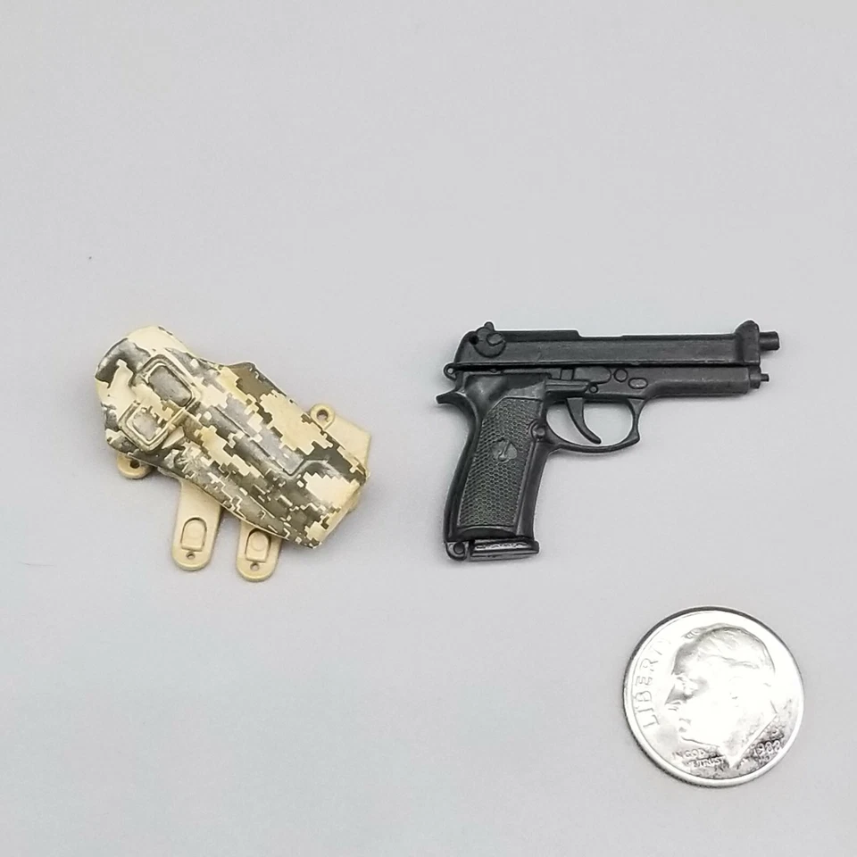 Pistola 1:6 Hot Toys Ejército de Estados Unidos M9 con funda ACU MOLLE para 12" GI Joe Dragon Foto 1 de 4