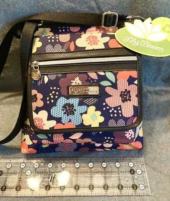 Lily Bloom Med. Bandolera/Cartera de Hombro Espaciosa Retro Años 60 Estampado Floral Foto 1 de 4