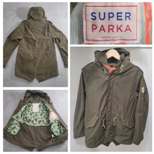 Scotch & Soda Super Parka Women's Large Green Hooded Military Field Jacket - Picture 1 of 24