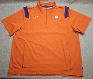 Clemson Tigers Pullover Mens 3XL XXXL Orange Nike Dri Fit 1/4 Zp Jacket Football - Picture 1 of 7