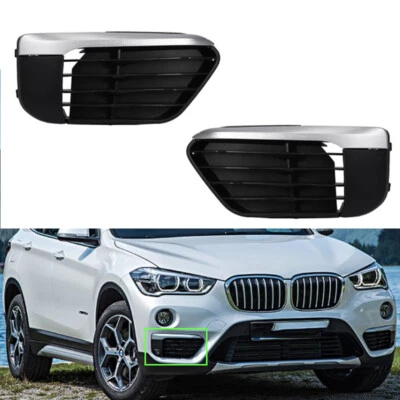Par de cubiertas de bisel de parrilla inferior para parachoques de coche para BMW X1 F48 F49 2015-2018 izquierda+derecha Foto 1 de 4