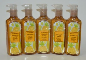 5 NEW BATH & BODY WORKS PINEAPPLE MANGO GENTLE GEL HAND SOAP WASH ESSENTIAL OILS - Picture 1 of 5