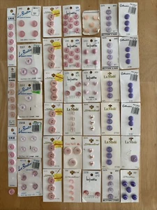 Large Button Lot; Streamline, La Mode, La Petite, Le Bouton, Pink, Lavender - Picture 1 of 11
