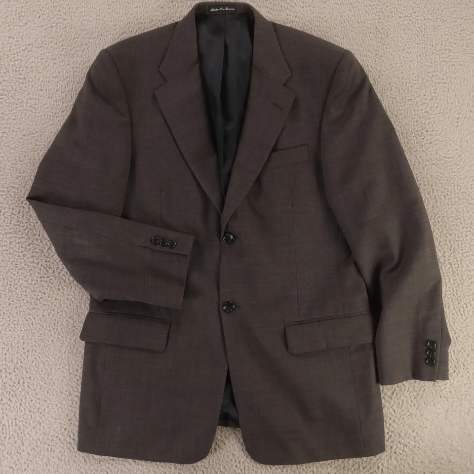Blazer De Colección Pierre Cardin Chaqueta M Gris Pata de Gallo Mini Cuadros 100% Lana EE. UU. 40R Foto 1 de 4