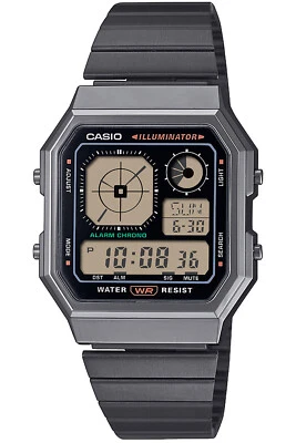 CASIO Armbanduhr Digital Edgy Collection Anthrazit A130WEGG-1AEF - Bild 1 von 2