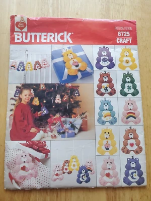6725 Butterick Crafts CARE BEAR Ornaments Template Sewing Pattern - Image 1 of 4