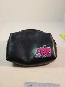 Mary Kay Faux Leather Small Cosmetic Make-Up Bag Pouch - Pink Logo Purse Design - Picture 1 of 8