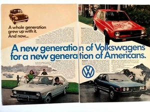 1974 VW Volkswagen Rabbit Dasher Scirocco Print Ad - Picture 1 of 3