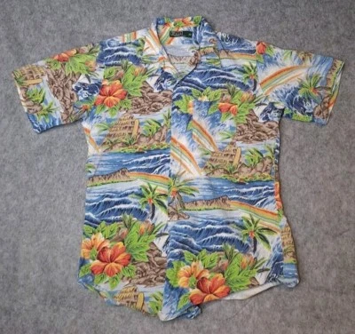 Polo Ralph Lauren Vintage HAWAIIAN FLORAL Shirt Boys Size 20 Mens XS Cotton RARE - Image 1 of 4