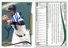 Jorge Polanco Signed 2014 Topps Pro Debut #94 Card Cedar Rapids Kernels Auto AU
