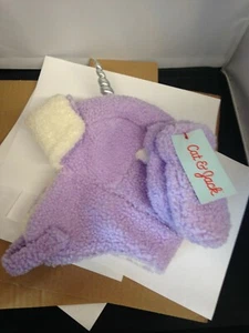 Baby Girls' Fleece Hat with Mittens - Purple - Size: 6-12M Unicorn/Cat & Jack - Picture 1 of 3