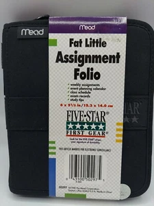 Black Mead Fat Little Assignment Folio Planner Five Star 1998 New - Picture 1 of 9