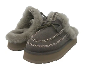 UGG DISQUETTE ALPINE WOMEN SLIPPERS SUEDE THUNDER CLOUD US 5 /UK 3 /EU 36 /JP 22 - Picture 1 of 6