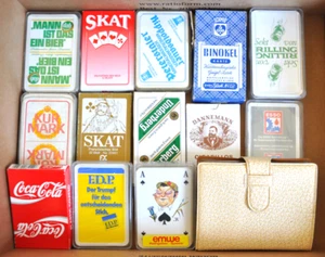 Kartenspiele Sammlung Skat, Binokel etc. 14 Stück mit Werbung / Reklame etc. - Bild 1 von 5