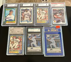 1990 JUAN GONZALEZ ROOKIE TOPPS, FLEER U.D (7 CARD GRADED LOT) ALL ARE ROOKIES - Bild 1 von 8