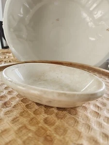 Vintage Wheeling Pottery Co. Ironstone Seifen- oder Butterdose - Bild 1 von 12
