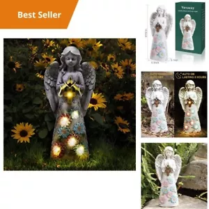 Solar Powered Angel Garden Statue Decor Outdoor Yard Art Sculpture Figurine Wate - Picture 1 of 6