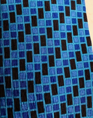 Guess 100% Imported Silk Designer Tie Geometric Blue Black USA Ships FAST! - Image 1 of 4